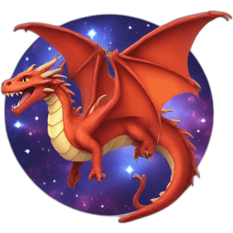 Dragon in the space emoji