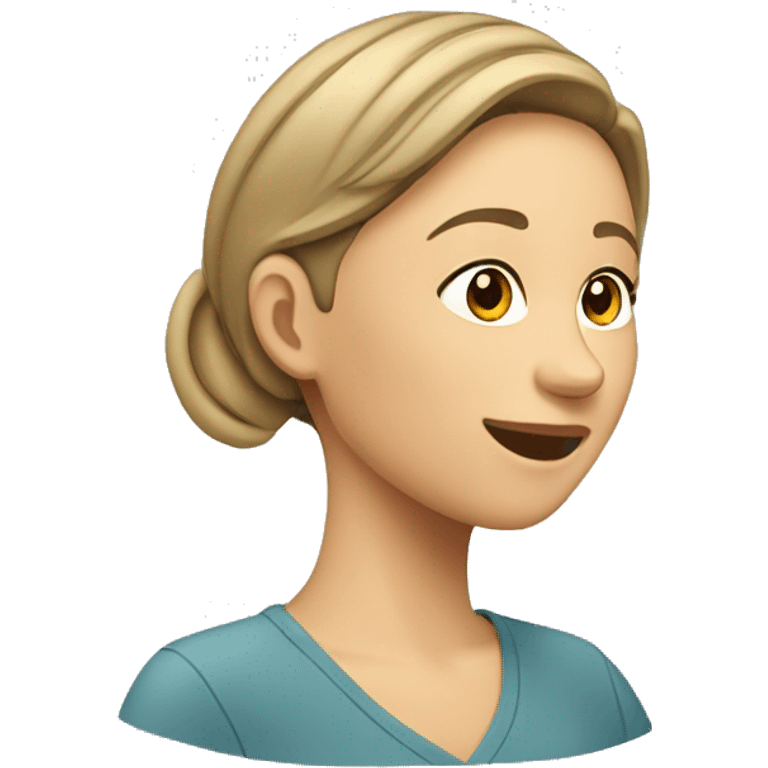 Woman wearing cochlear implant emoji