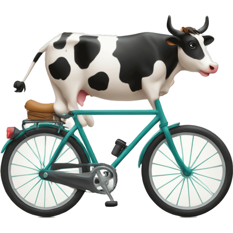 Vache sur un vélo  emoji