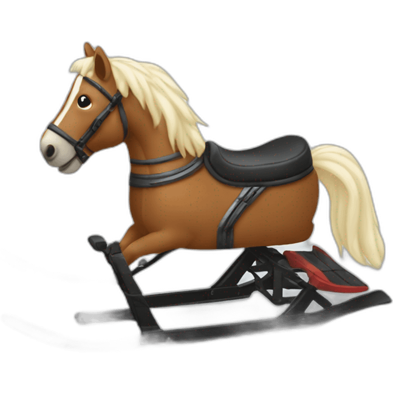 Rocking Horse Snowmobile emoji