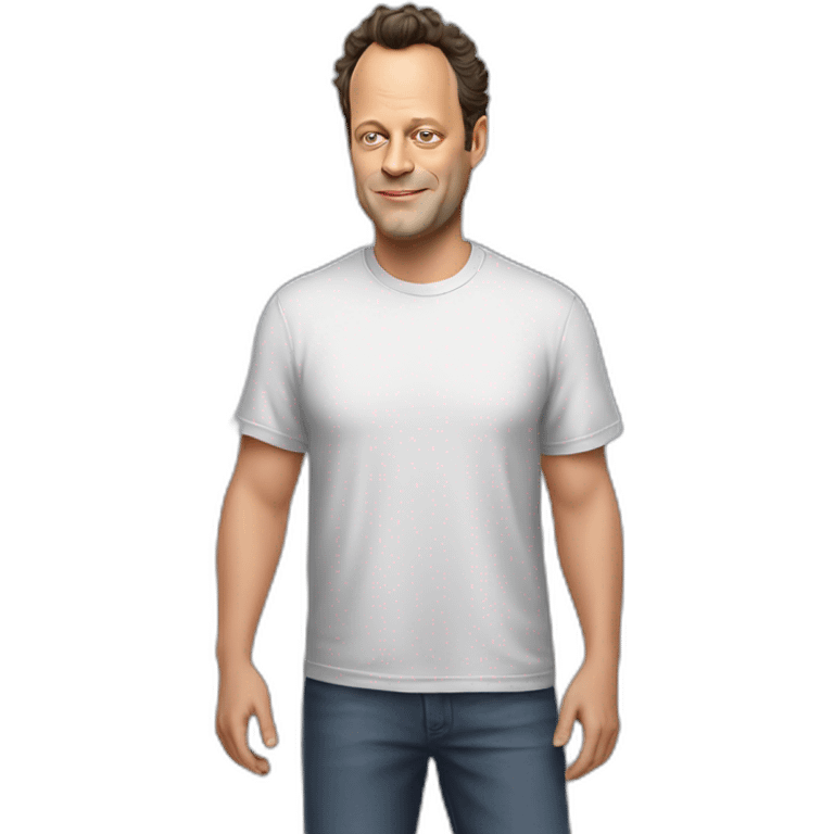 actor vince vaughn cartoon wearing tee emoji