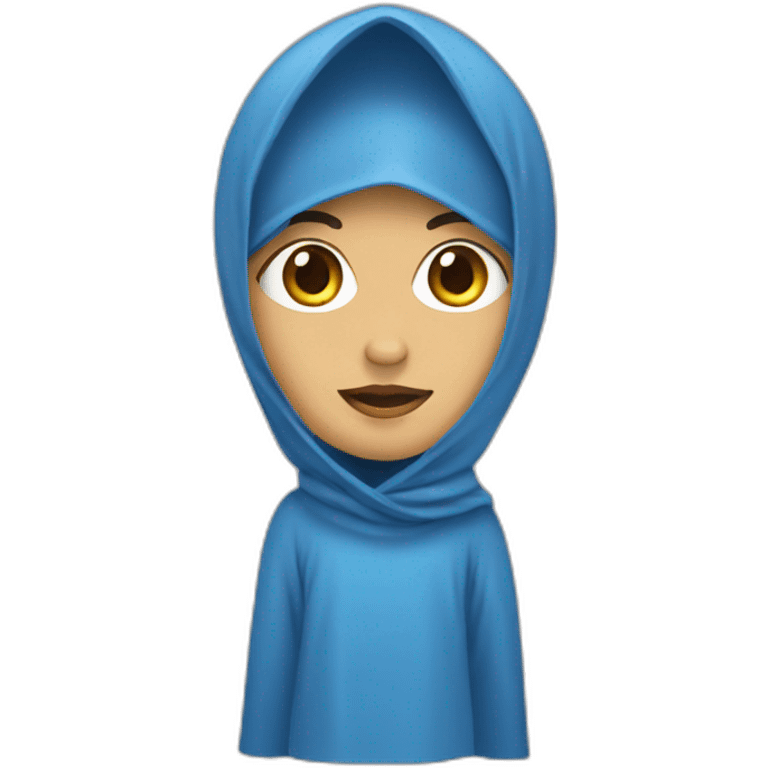 blue burqa emoji