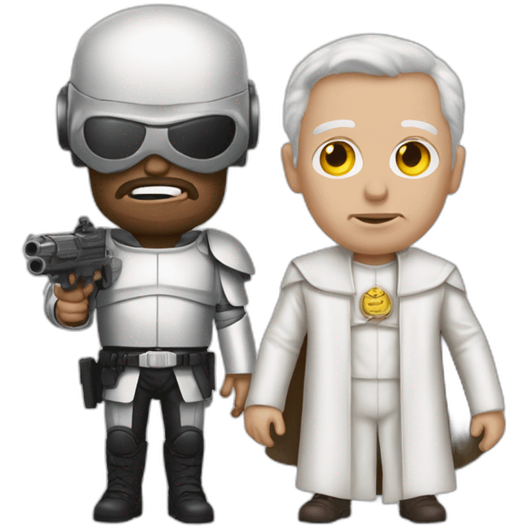 Francis pope and the terminator emoji