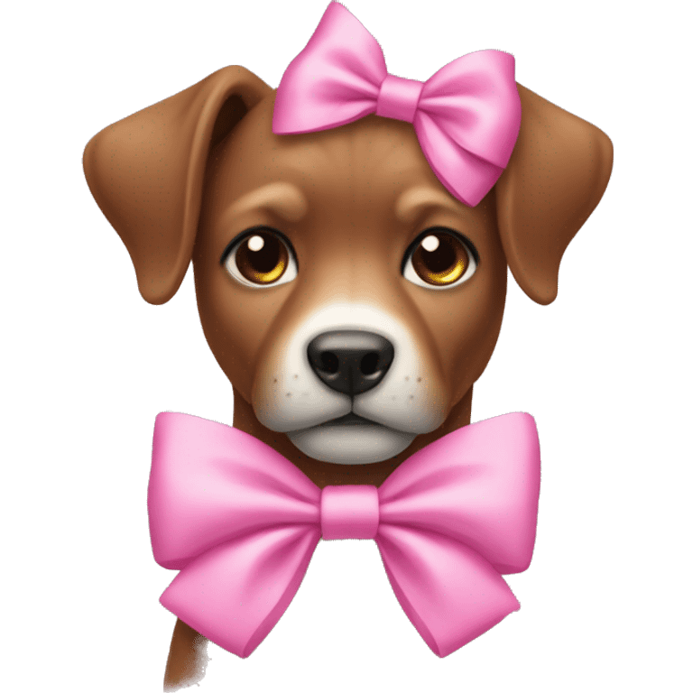 Kola wearing a pink bow emoji