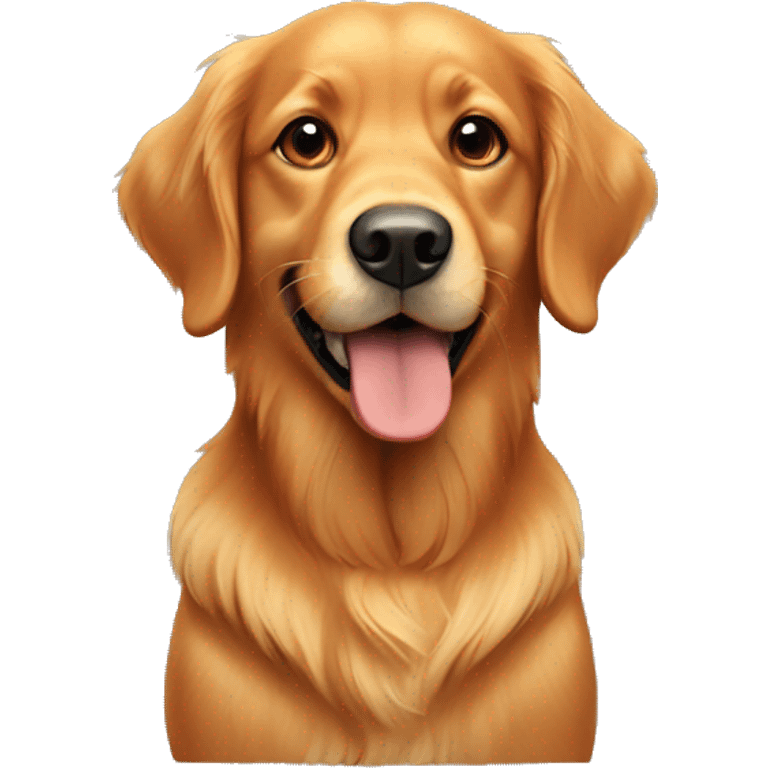 red golden retriever  emoji