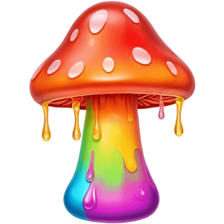 gummy neon melting mushroom  emoji