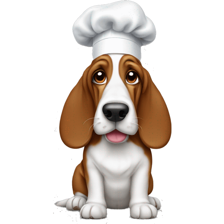 basset hound with chef hat emoji