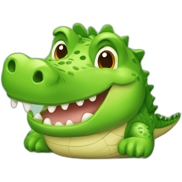 Cute little Chubby Crocodile  emoji