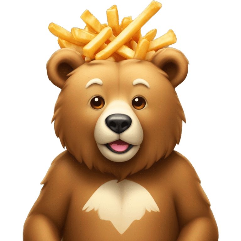 Poutine sur un ours emoji