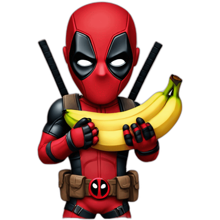 Deadpool Hold a banana emoji