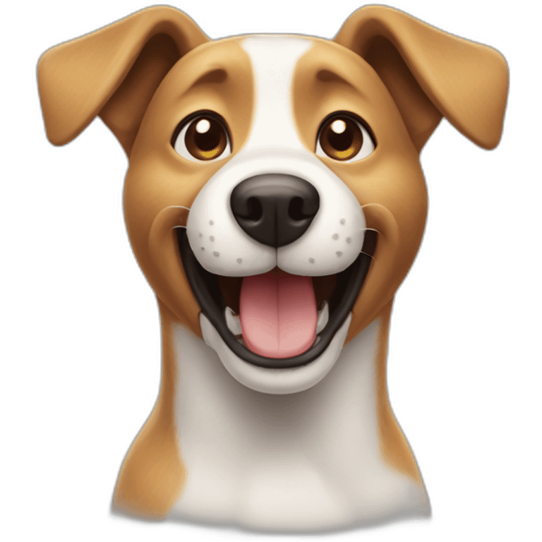 happy dog like man emoji