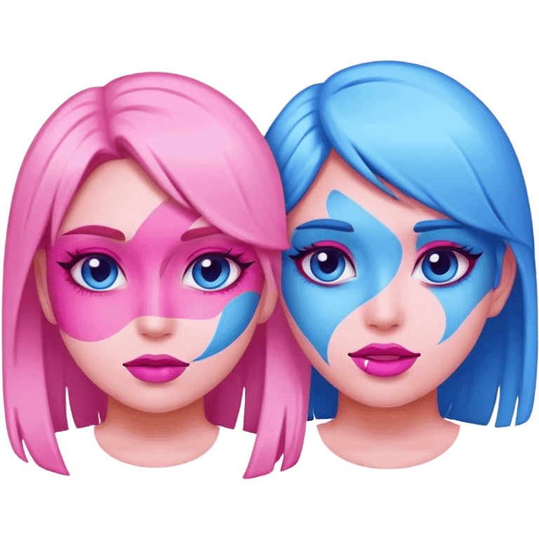 pink blue girls emoji emoji