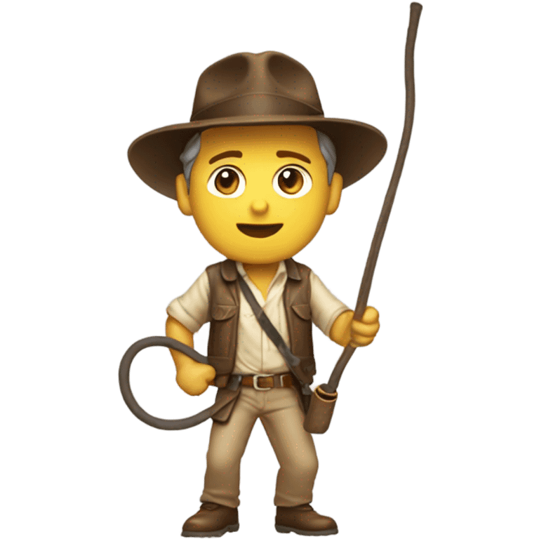 Indiana jones cracking a whip  emoji