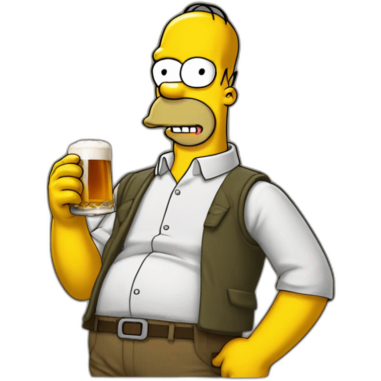 Homer simpson buvant une bière  emoji