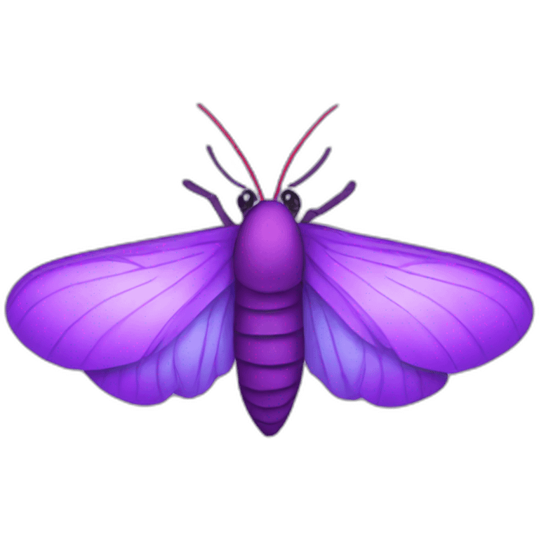 Purple moth with red wings emoji