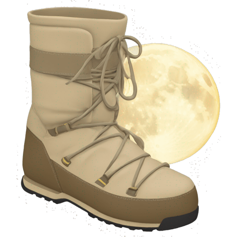 Beige color Moon Boot emoji