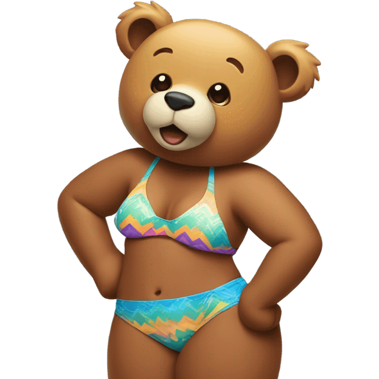 Bear with a bikini emoji