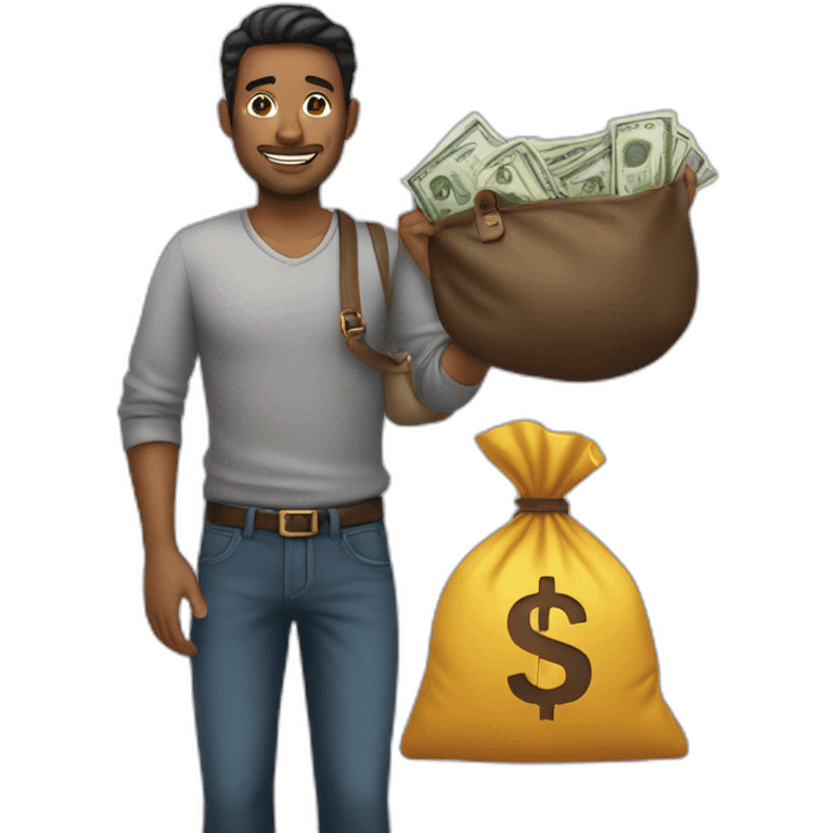 man with money bag emoji