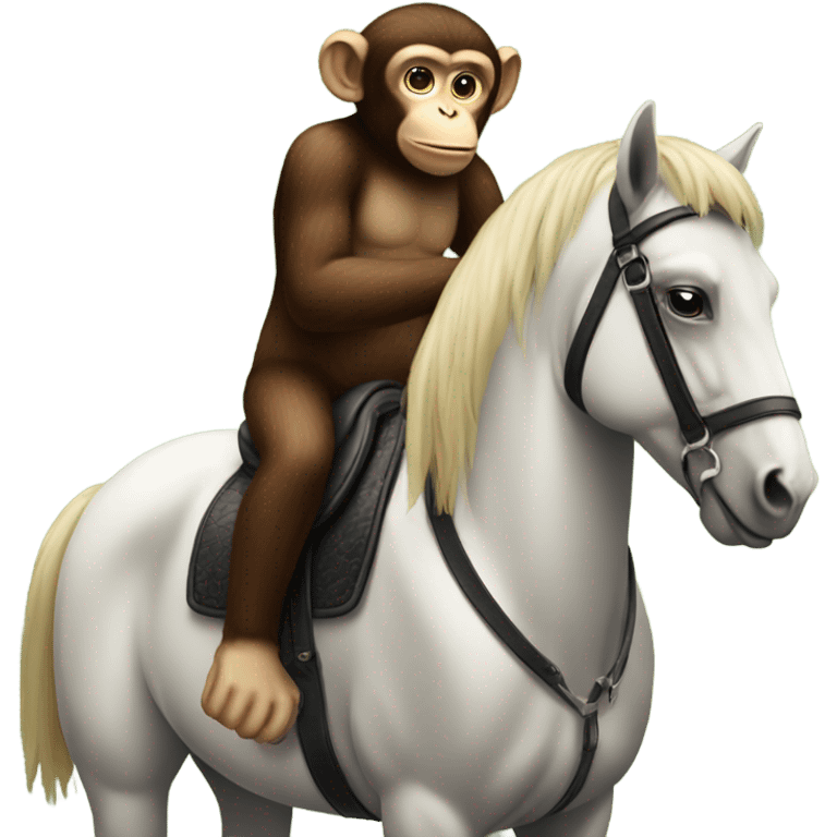 monkey riding a hourse emoji