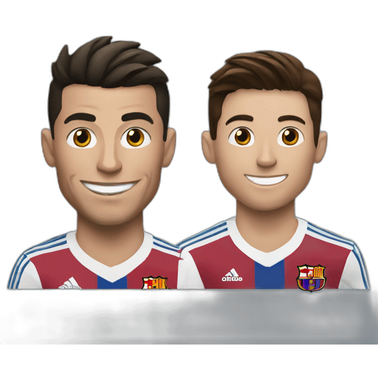 Cristiano Ronaldo and Messi emoji