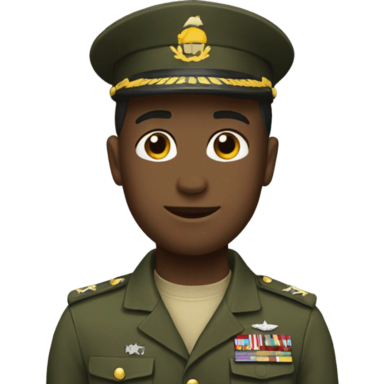 Chat wearing military uniform  emoji