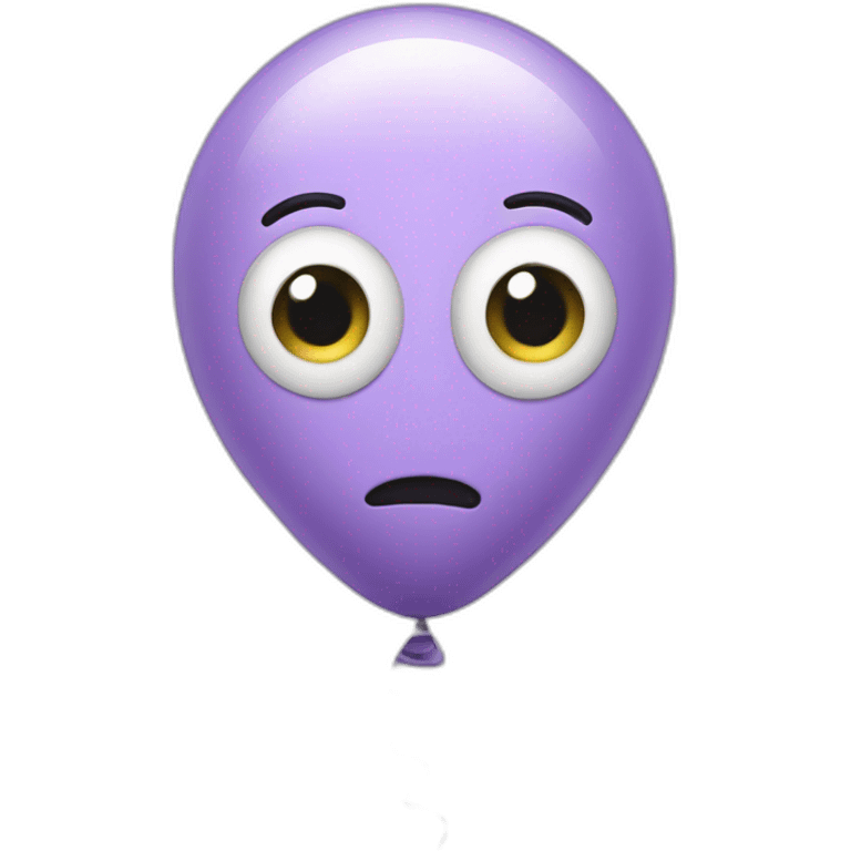 Lilac balloon with eyes emoji