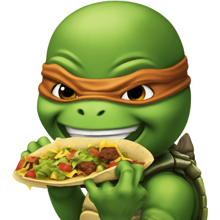 Ninja turtle eating taco  emoji