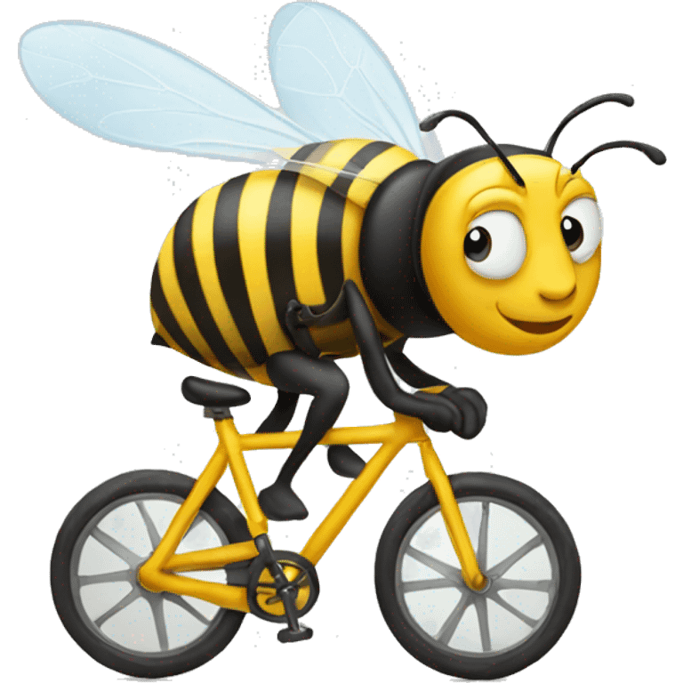 Bee riding a bike emoji