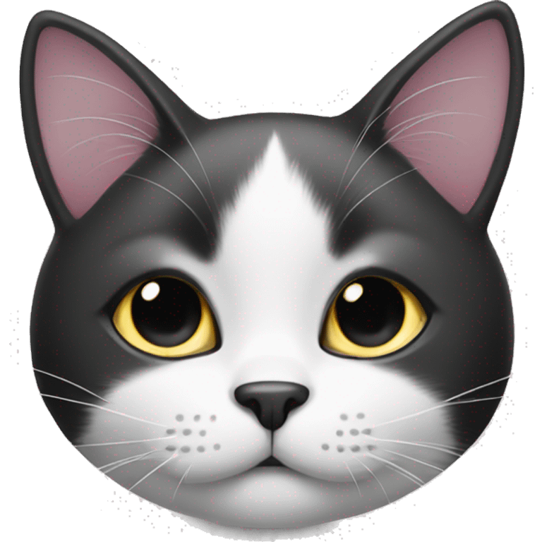 Black and white cat whit beauty mark emoji