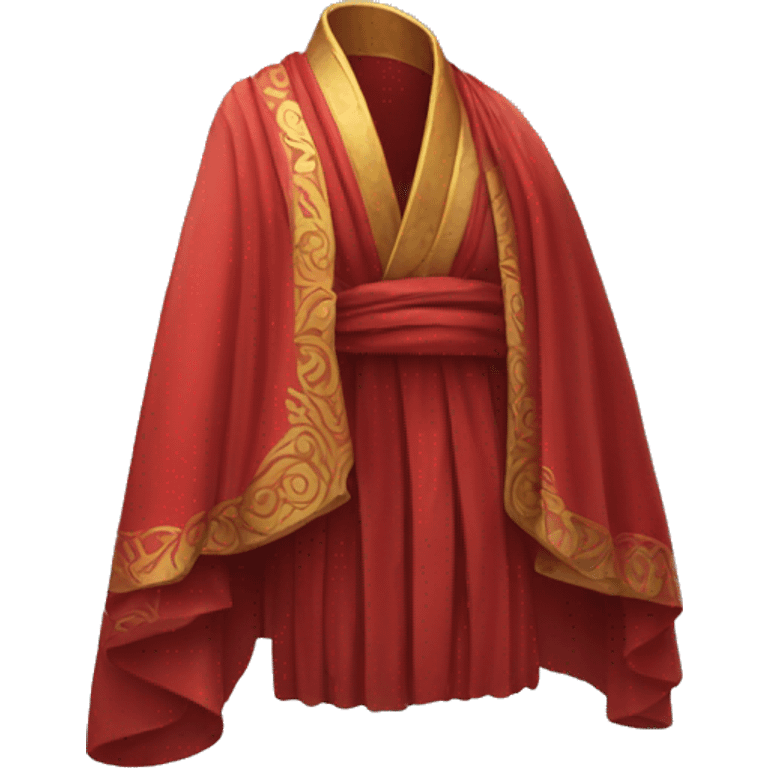 an ancient robe toge with a red drape piece of clothes item only emoji