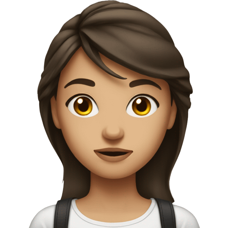 Brunette girl with attitude  emoji