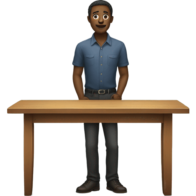 A man standing on a table emoji