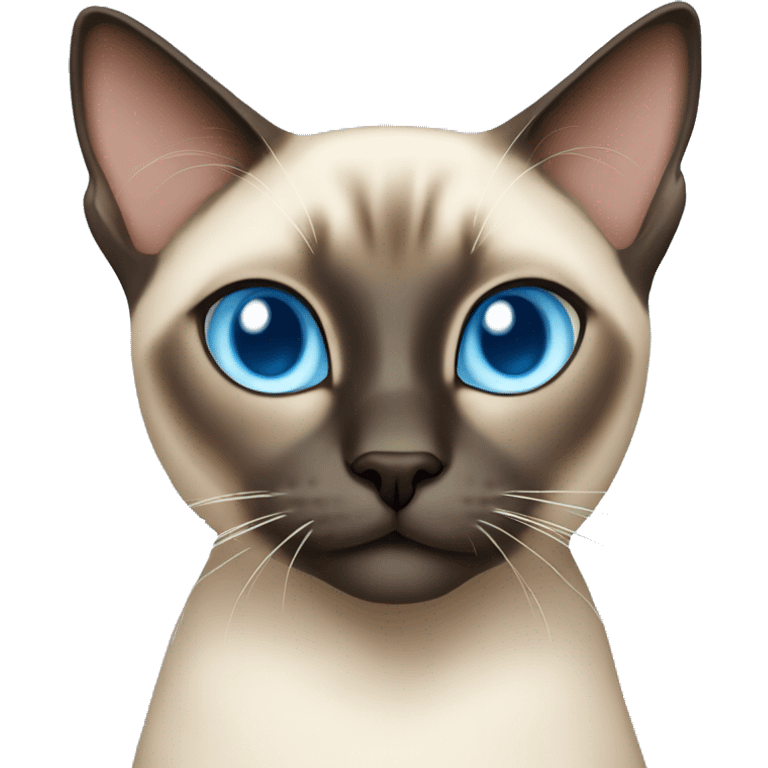 Female Siamese cat with light blue eyes emoji