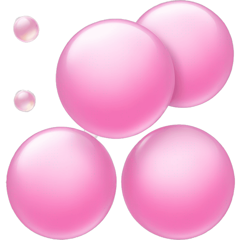 3 light pink bubbles emoji