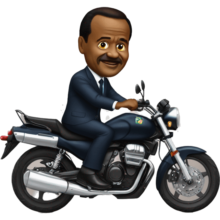 Paul biya sur la moto emoji