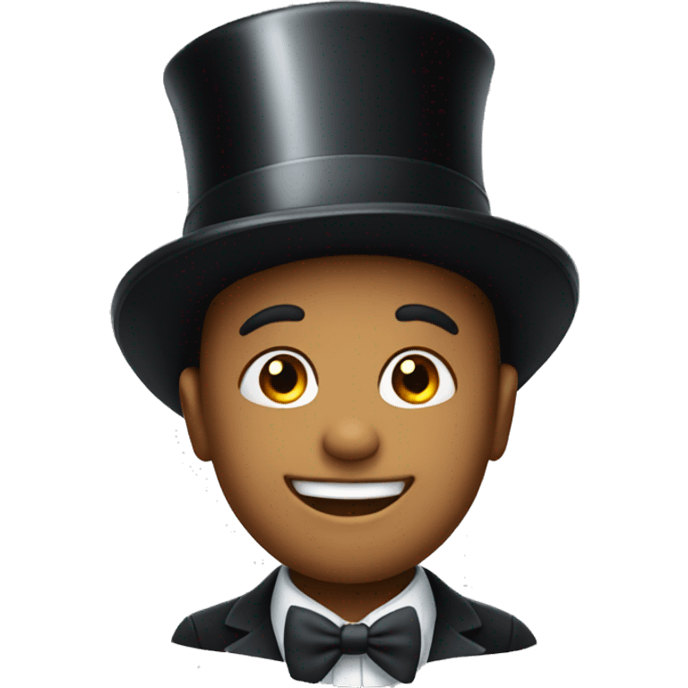 smiling boy in top hat emoji