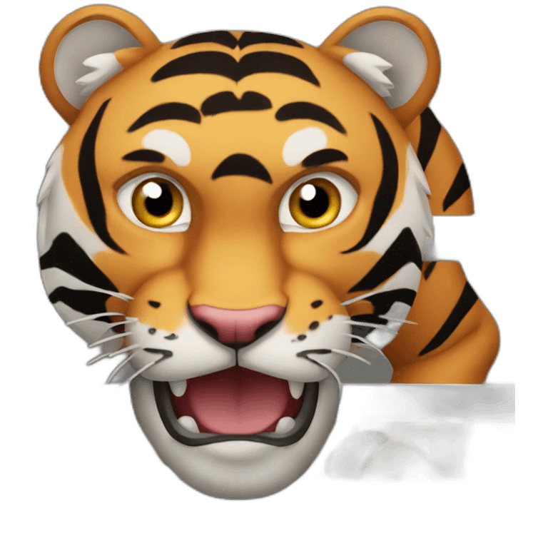 boxing ring Tiger  emoji