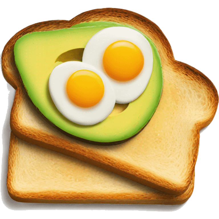 toast with egg and avocado on top emoji