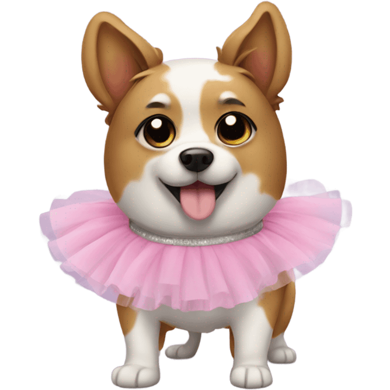 Dog wearing a tutu emoji