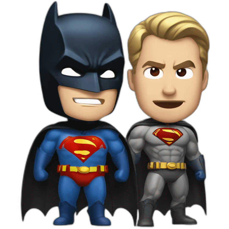 Batman fight superman emoji