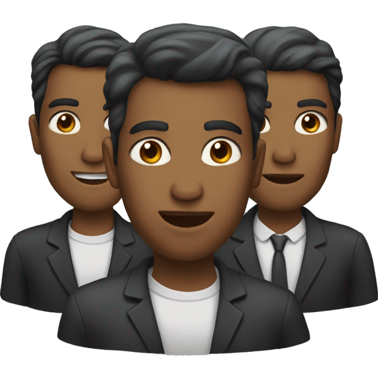 Four men admwoman emoji