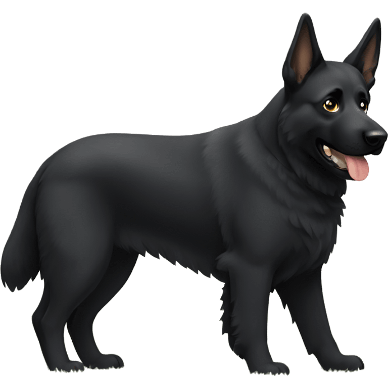 Black German shepherd emoji