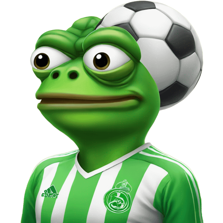 Pepe frog wearing soccer jersey  emoji