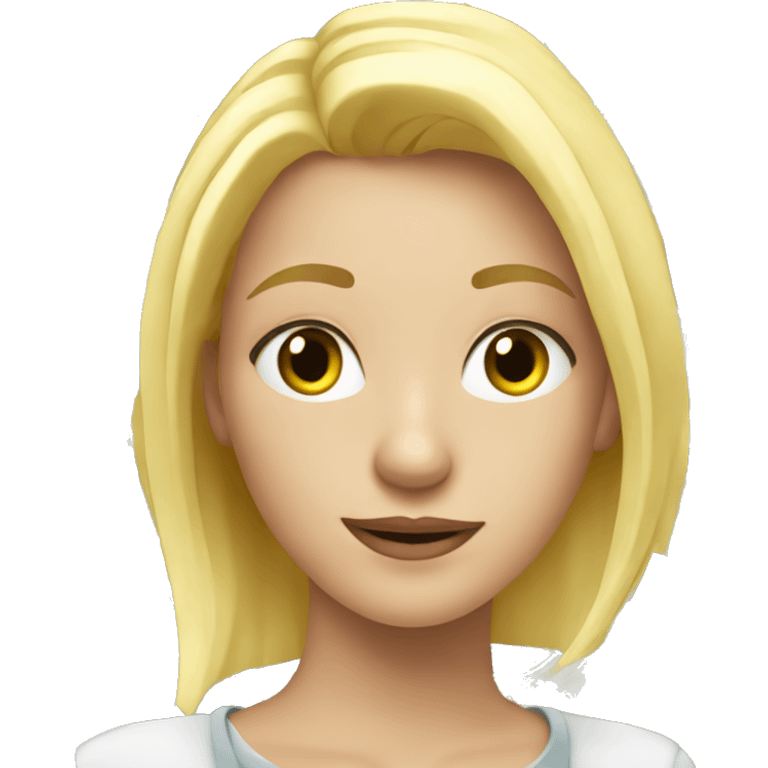 Blonde girl with euro bills flying around emoji