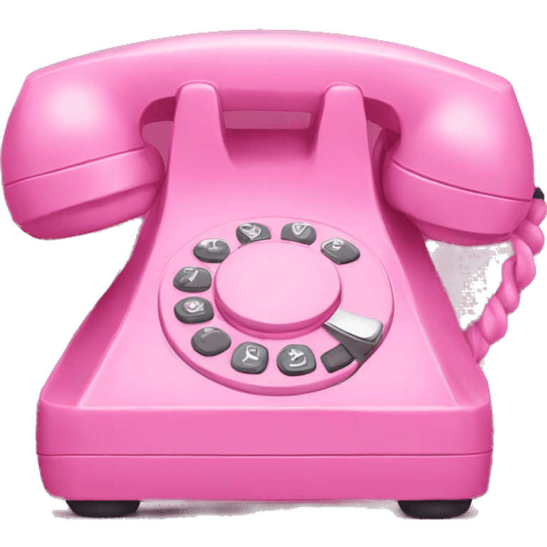 Pink phone emoji