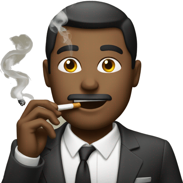 man smoking cigarette emoji