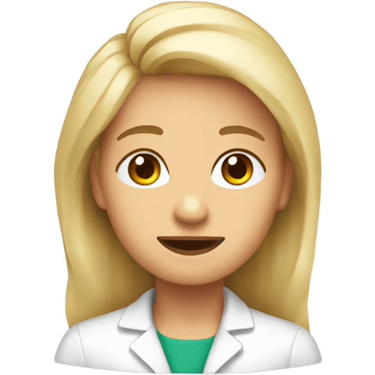 Farmacéutica rubia guapa emoji