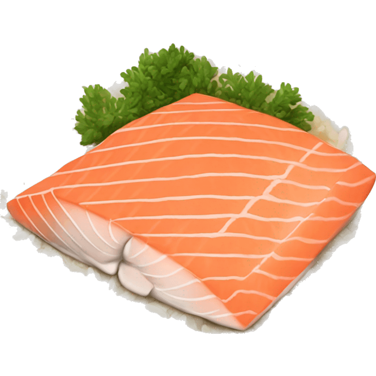 salmon with rice emoji