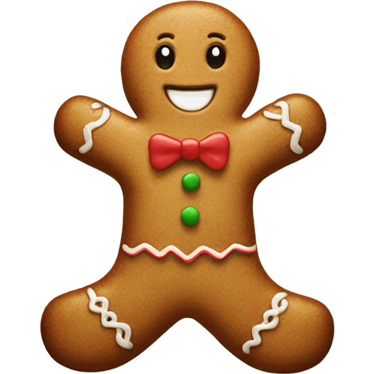 Preppy gingerbread man  emoji