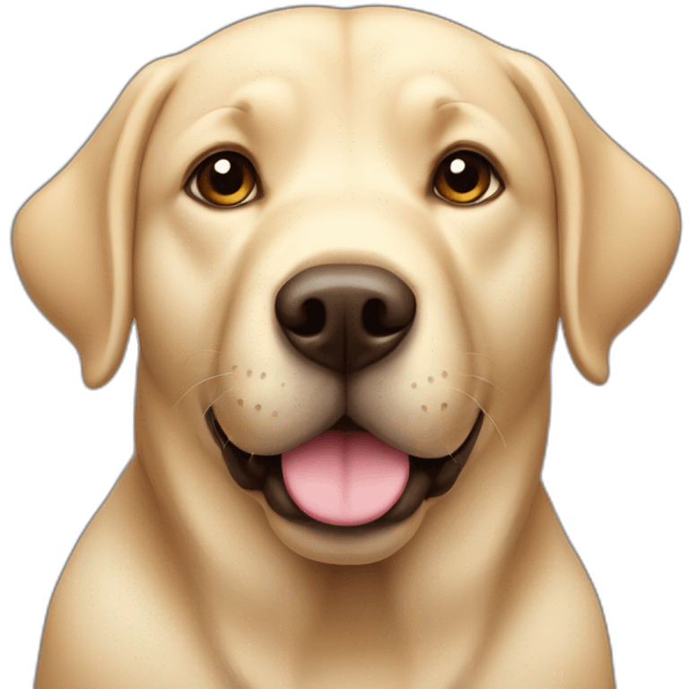 Cute chubby labrador emoji